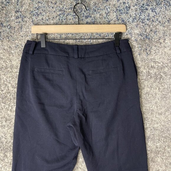 Merona Pants Womens 8 Navy Blue Classic Stretch Straight Leg Dress Work Slacks - Picture 7 of 9